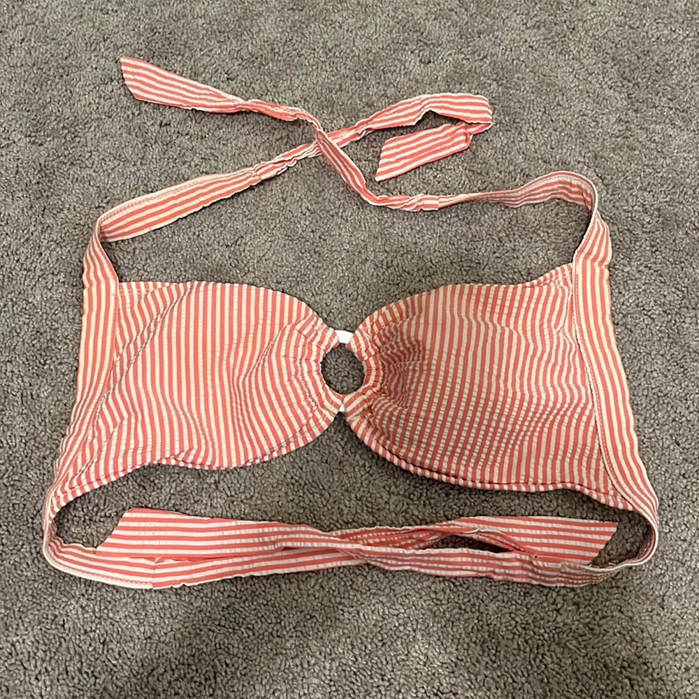 Isaac Mizrahi for target pink seersucker swim top